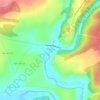 Топографическая карта Рыбино, высота, рельеф