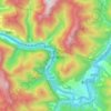 Топографическая карта 大渡河金口大峡谷, высота, рельеф