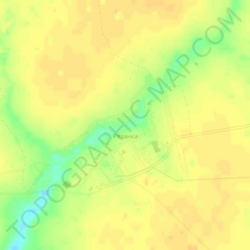 Топографическая карта Рязанка, высота, рельеф