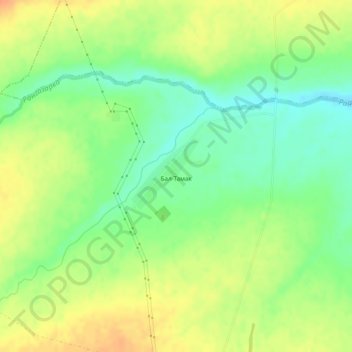 Топографическая карта Бал-Тамак, высота, рельеф