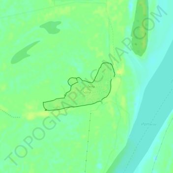 Топографическая карта Тюли, высота, рельеф