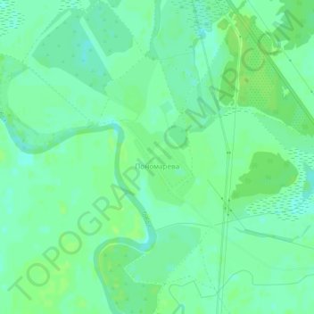 Топографическая карта Пономарёва, высота, рельеф