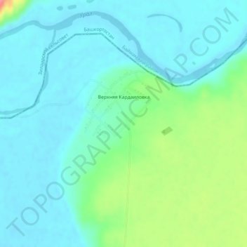 Топографическая карта Верхняя Кардаиловка, высота, рельеф