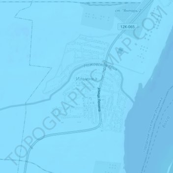 Топографическая карта Ильинка, высота, рельеф
