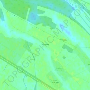 Топографическая карта Ушенино, высота, рельеф
