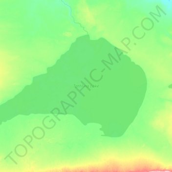 Топографическая карта Tathlina Lake, высота, рельеф