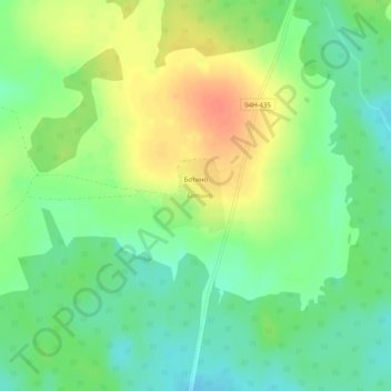 Топографическая карта Ботино, высота, рельеф