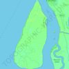 Топографическая карта Sagar Island, высота, рельеф