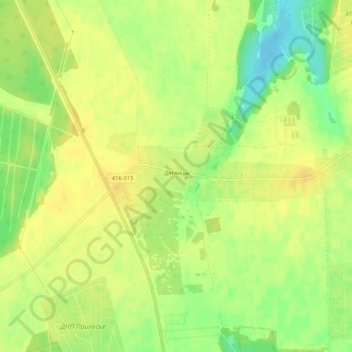 Топографическая карта Дятлицы, высота, рельеф