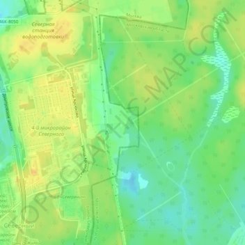 Топографическая карта УДЦ Сириус, высота, рельеф