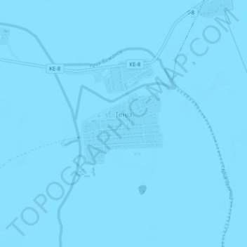Топографическая карта Тениз, высота, рельеф