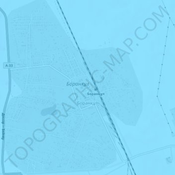 Топографическая карта Боранкул, высота, рельеф