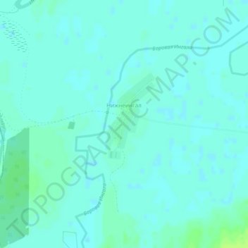 Топографическая карта Нижнеингал, высота, рельеф