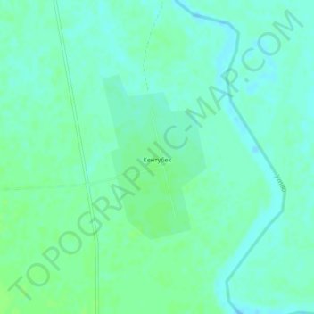 Топографическая карта Кентубек, высота, рельеф