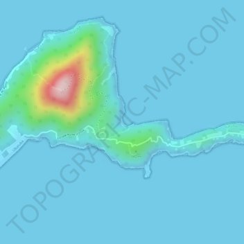 Топографическая карта Praia do Cedro, высота, рельеф