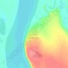 Топографическая карта Оленегорск, высота, рельеф