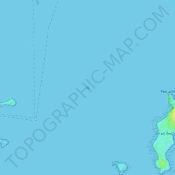 Топографическая карта Île de Guiriden, высота, рельеф