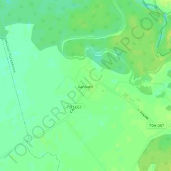 Топографическая карта Хапачёв, высота, рельеф