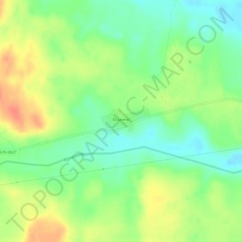 Топографическая карта Оськино, высота, рельеф
