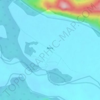 Топографическая карта Дерсу, высота, рельеф