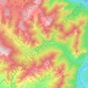 Топографическая карта Камышла, высота, рельеф
