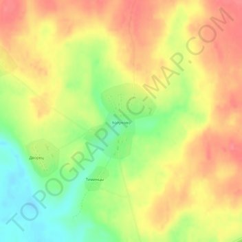 Топографическая карта Холуново, высота, рельеф