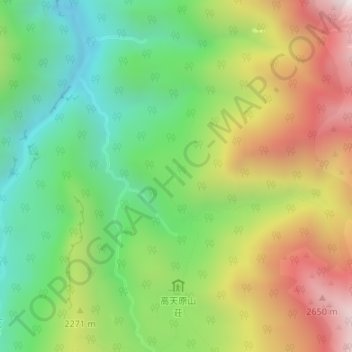 Топографическая карта 竜晶池, высота, рельеф