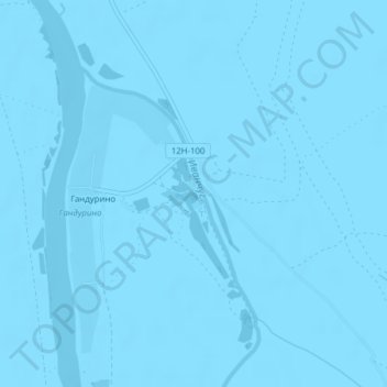 Топографическая карта Иванчуг, высота, рельеф