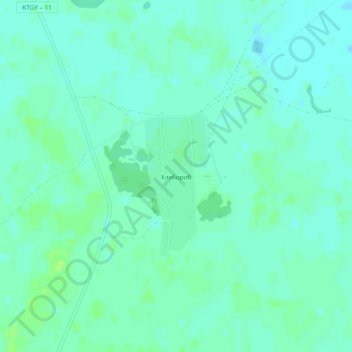 Топографическая карта Хлебороб, высота, рельеф