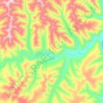 Топографическая карта Тулдунь, высота, рельеф
