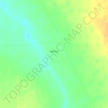 Топографическая карта Ергени, высота, рельеф