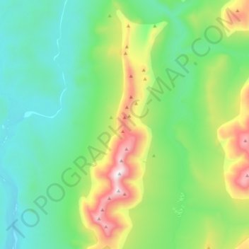 Топографическая карта Тулымский Камень, высота, рельеф