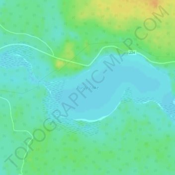 Топографическая карта Rusty Lake, высота, рельеф