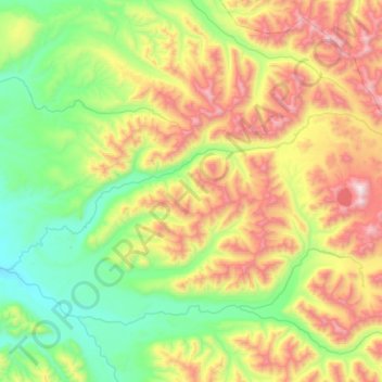 Топографическая карта Квахона, высота, рельеф