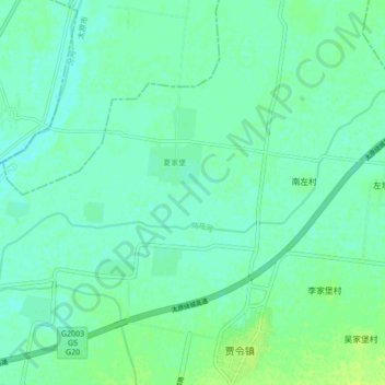 Топографическая карта 乌马河, высота, рельеф