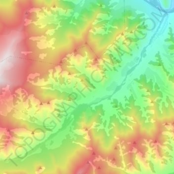 Топографическая карта Улита, высота, рельеф