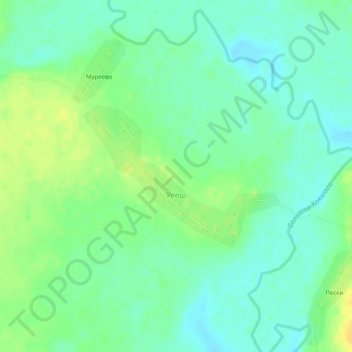 Топографическая карта Улеш, высота, рельеф