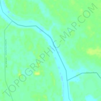 Топографическая карта Taltson River, высота, рельеф