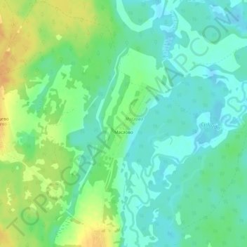 Топографическая карта Маслово, высота, рельеф