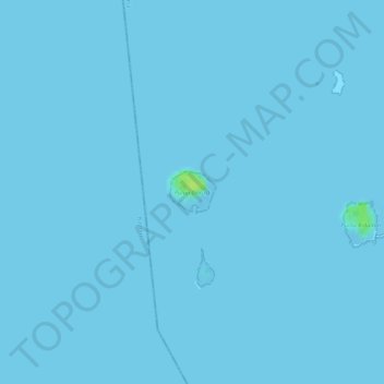 Топографическая карта Pulau Onrust, высота, рельеф