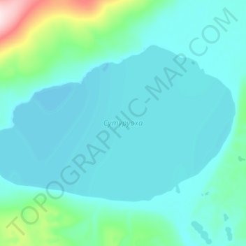Топографическая карта Сутуруоха, высота, рельеф