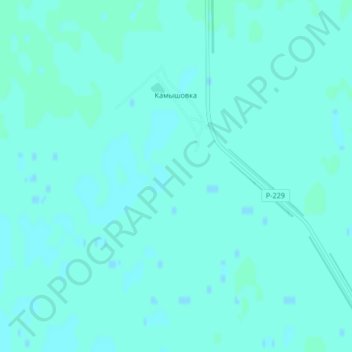 Топографическая карта Камышовка, высота, рельеф