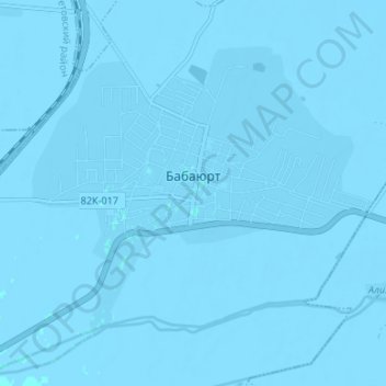 Топографическая карта Бабаюрт, высота, рельеф