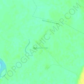 Топографическая карта Баимбетово, высота, рельеф