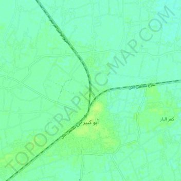 Топографическая карта Abou Kebir City, высота, рельеф