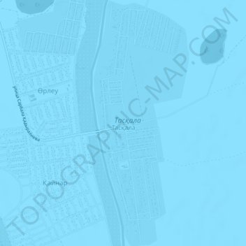 Топографическая карта Таскала, высота, рельеф