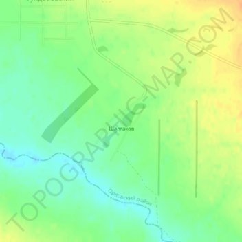 Топографическая карта Шалгаков, высота, рельеф