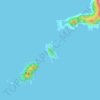 Топографическая карта クロキ島, высота, рельеф