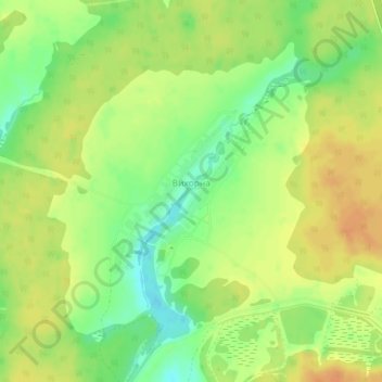 Топографическая карта Вихорна, высота, рельеф