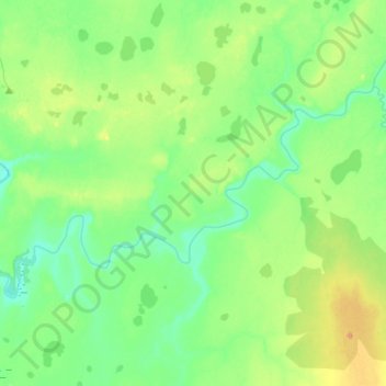 Топографическая карта Хальмерью, высота, рельеф